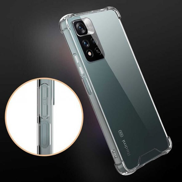 Xiaomi Redmi Note 11 Pro Kılıf OlexAntishock Şeffaf Silikon Kılıf - 5