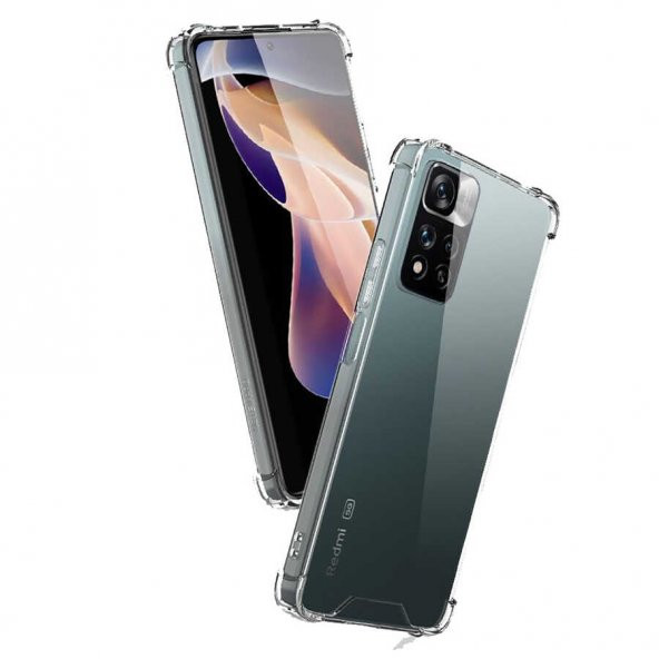 Xiaomi Redmi Note 11 Pro Kılıf OlexAntishock Şeffaf Silikon Kılıf - 7