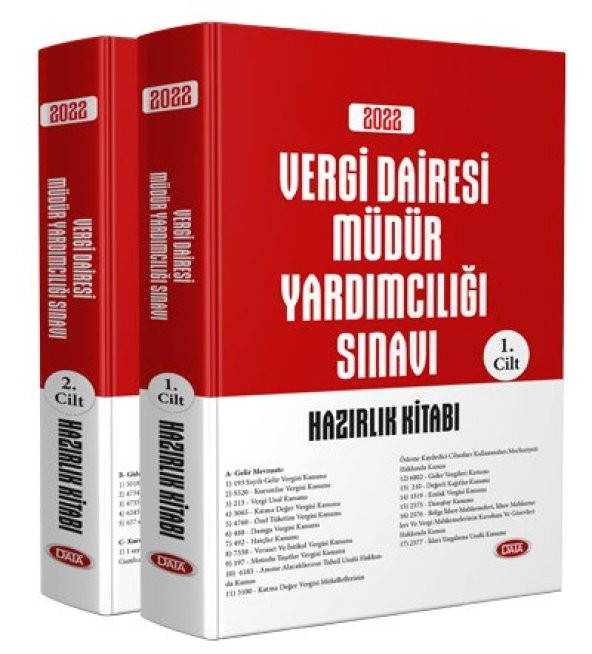 GYS Vergi Dairesi Müdür Yardımcılığı Sınavı Hazırlık Kitabı 2 Cilt - Data Yayınları
