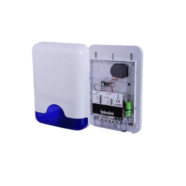 Tekmin VAS-741BP Kablolu Harici Dış Ortam Siren Mavi Renk İç Kapaklı