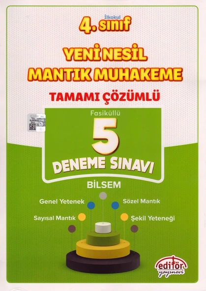 EDİTÖR 4.SINIF BİLSEM MANTIK MUHAKEME 5 DENEME SINAVI