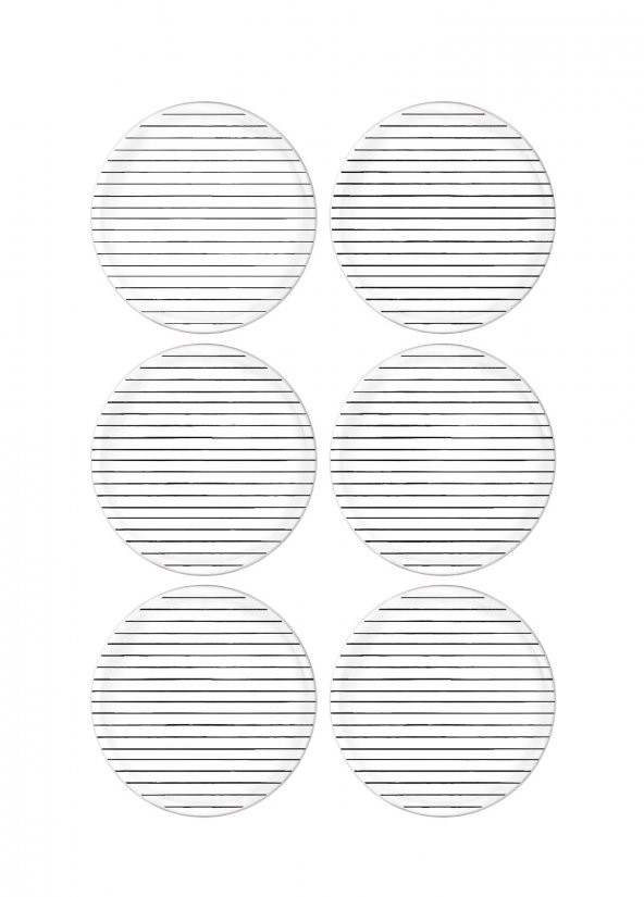 The Mia Daily Tunes Pasta Tabağı 6 Lı Set - 19 cm - Resim 2