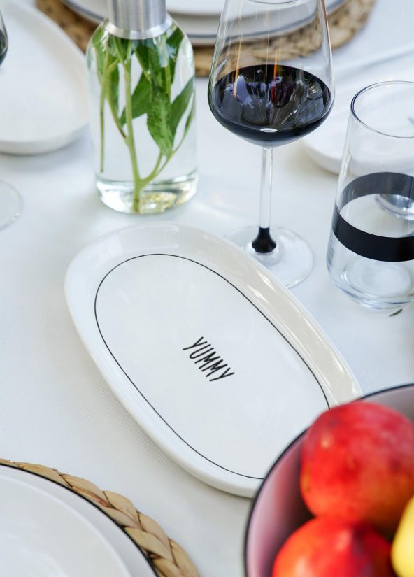 The Mia Daily Tunes Oval Servis 2li Set 26cm - 3