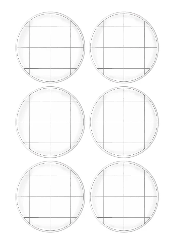 The Mia Daily Tunes Servis Tabağı Kareli 6 Lı Set - 26 cm ürün görseli 1