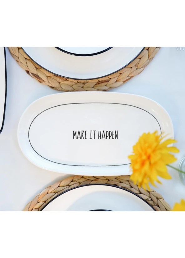The Mia Daily Tunes Oval Servis 2li Set 29cm - 3