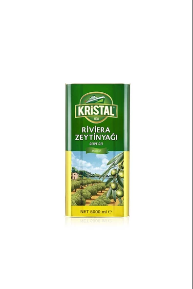 Kristal Riviera Zeytinyağı 5 Litre Teneke Kutu