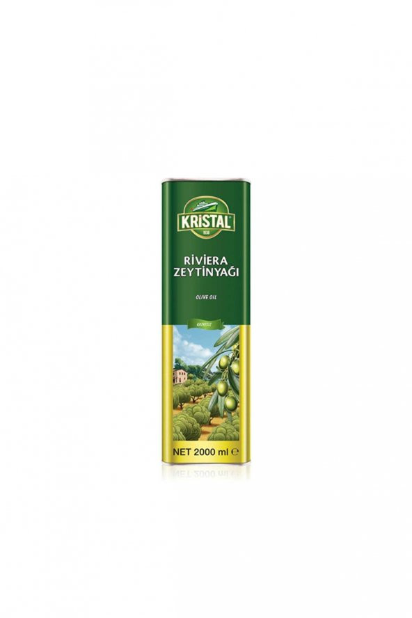 Kristal Riviera Zeytinyağı 2 Litre Teneke Kutu