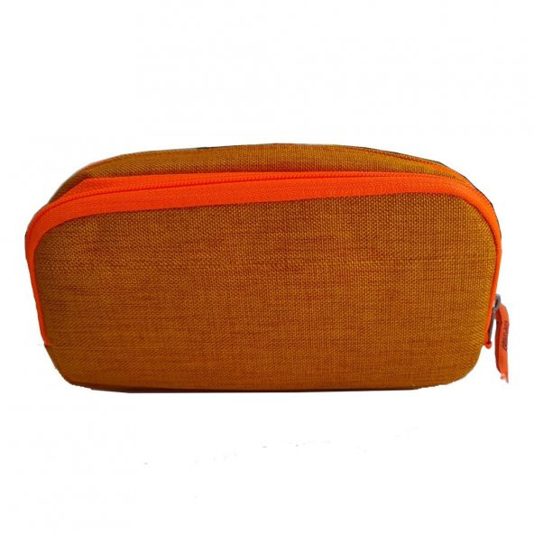 Kalemlik Çift Gözlü 1 Adet Sarı Turuncu Brons Kalemlik - 2