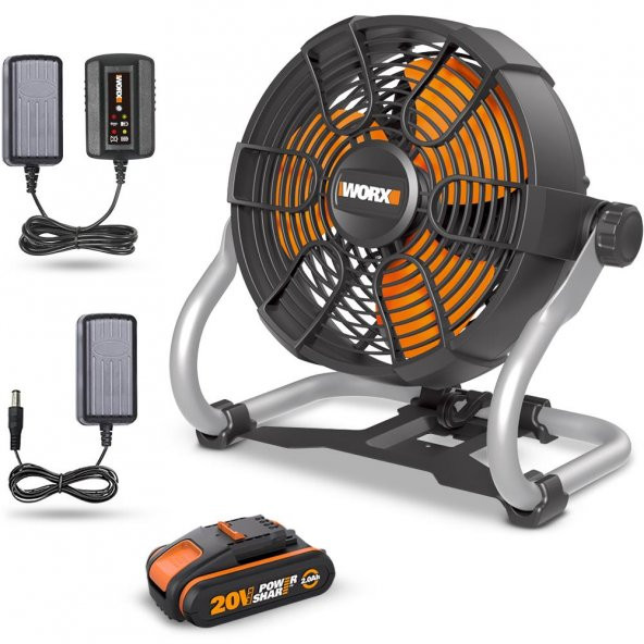 WORX WX095 20Volt 2.0Ah. Li-ion 242mm Profesyonel Hibrit Şantiye FanıVantilatör ürün görseli 1