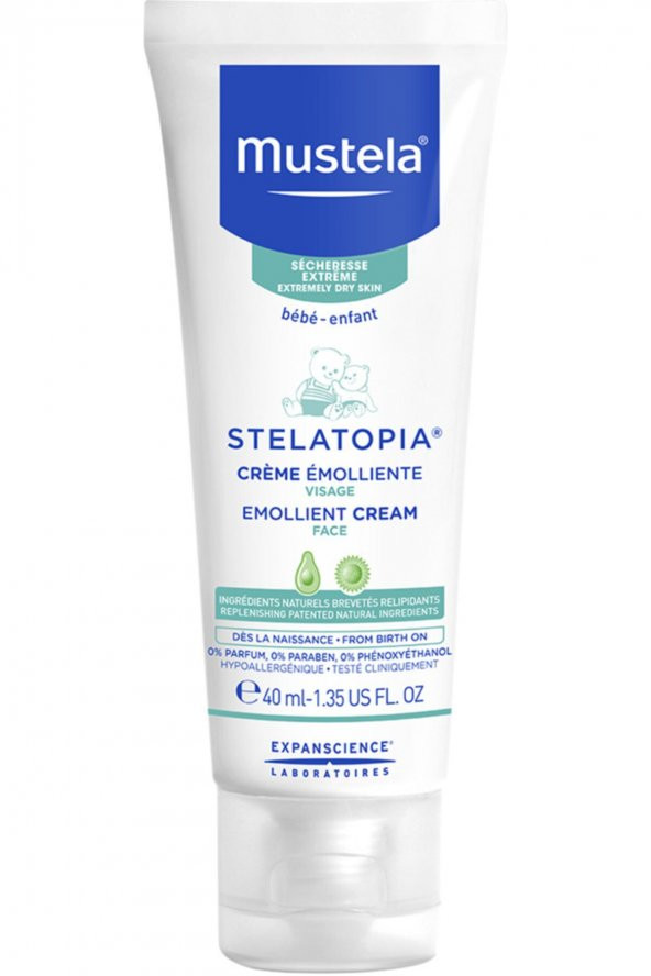 MUSTELA Stelatopia Emollient Face Cream Yüz Kremi 40 Ml 3504105031565
