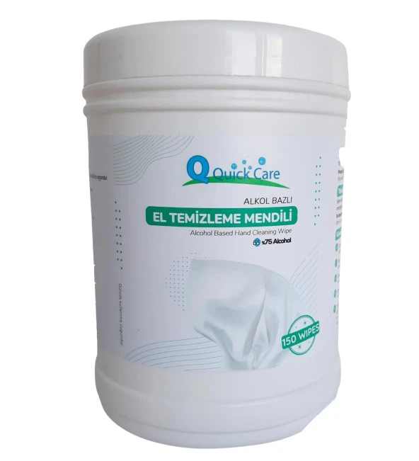QUICKCARE Dezenfektanlı Hijyenik El Temizleme Mendili 150 Yaprak - 2