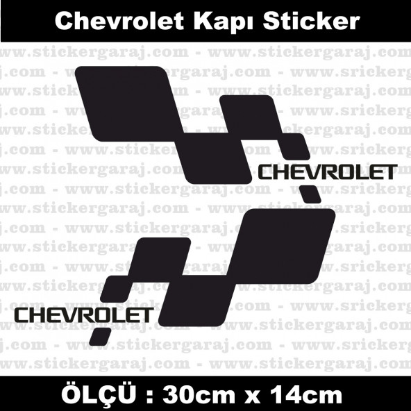 Chevrolet yan kapı şerit sticker 2li