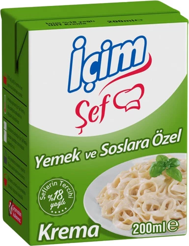 İÇİM ŞEF KREMA 200ML %18 YAĞLI YEŞİL