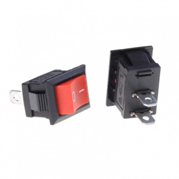 Mini Işıksız Anahtar 2P Kırmızı - 3