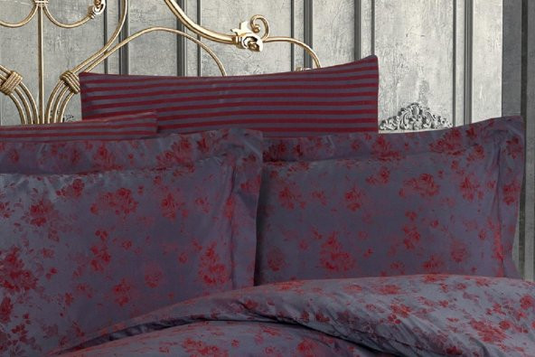 Finezza Rita Bambu Jakar Kumaş Bordo Nevresim 200x220 cm -  1304 - 6
