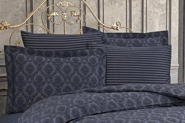 Finezza Monaco Bambu Jakar Kumaş Füme Nevresim 200x220 cm -  1305 - 4