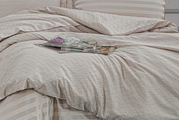 Finezza Odesa Bambu Jakar Kumaş Taş Nevresim 200x220 cm -  1306 - Resim 2