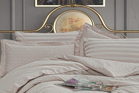 Finezza Odesa Bambu Jakar Kumaş Taş Nevresim 200x220 cm -  1306 - Resim 4