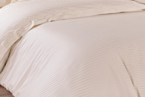 Finezza Bella Bambu Jakar Kumaş Krem Nevresim 200x220 cm -  1307 - Resim 2