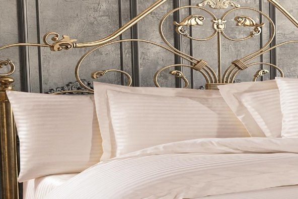 Finezza Bella Bambu Jakar Kumaş Krem Nevresim 200x220 cm -  1307 - Resim 5