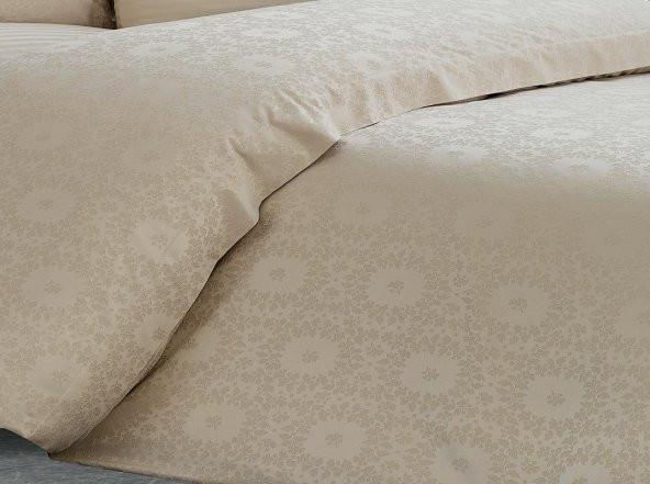 Finezza Jardin Bambu Jakar Kumaş Bej Nevresim 200x220 cm -  1308 - 2