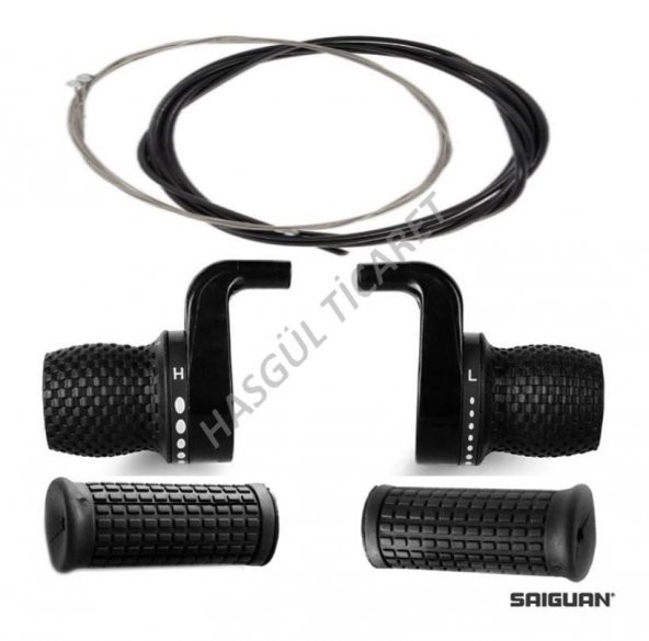 Hsgl Bisiklet Siyah  Saıguan  3x7 Noktalı vites kolu Ergonomik Bisiklet Vites Sistemleri - 2