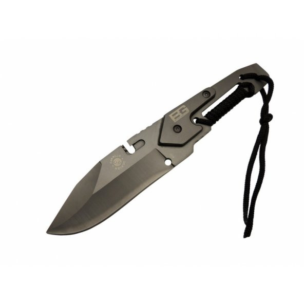 GB A12 Kamp Bıçağı 23 cm - Komple Metal, İpli, Tekstil Kılıflı