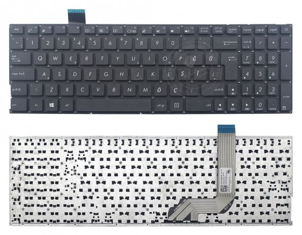 Asus R542U X542BA X542BP X542UN Notebook Klavye (Siyah TR)