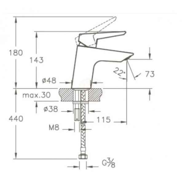 A42440 Artema Solid S Lavabo Bataryası - 2