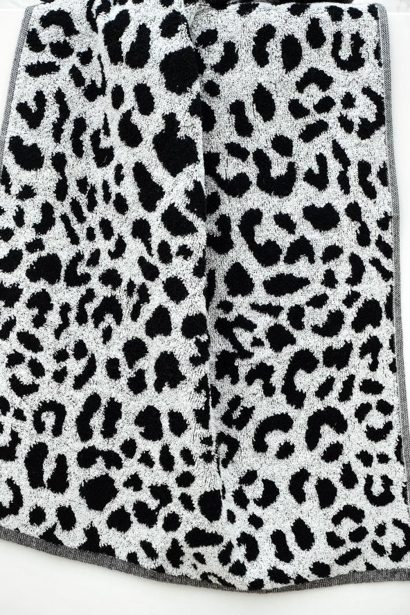 2li Leopar Desen Havlu Seti (50x90-40x55) - 3