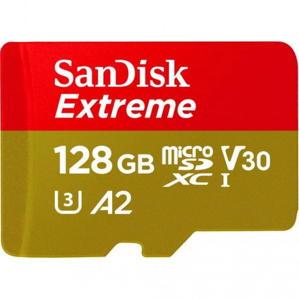 SanDisk Extreme 128GB 190/90MB/s microSDXC UHS-1 A2 4K Hafıza Kartı SDSQXAA-128G-GN6MN