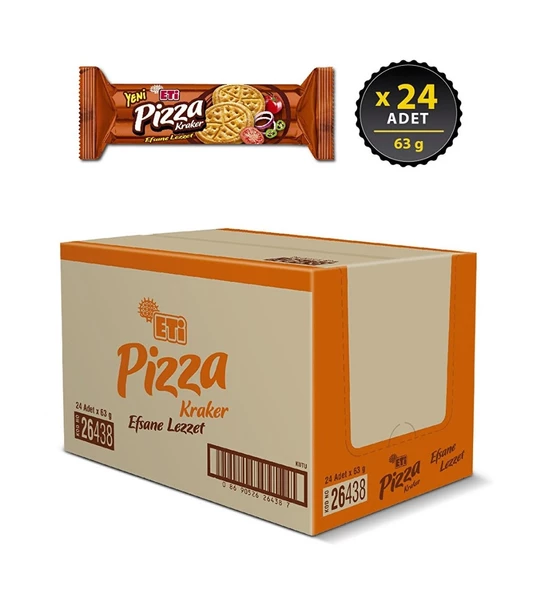 Eti Pizza Efsane Lezzet Kraker 63gr 24 Adet