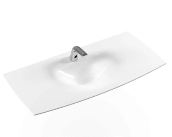 Serel Purity Tezgah Üstü Lavabo + Sifon 48x100 cm PR35STS110H - 7