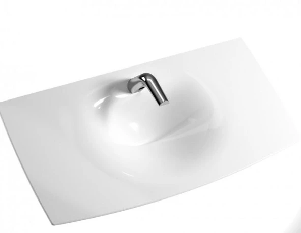 Serel Purity Tezgah Üstü Lavabo + Sifon 48x100 cm PR35STS110H - 8