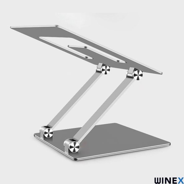 Winex Metal Ayarlanabilir Laptop, Tablet, Macbook, Matebook Yükseltici Katlanabilir Stand Tutucu Uzay Grisi - 2