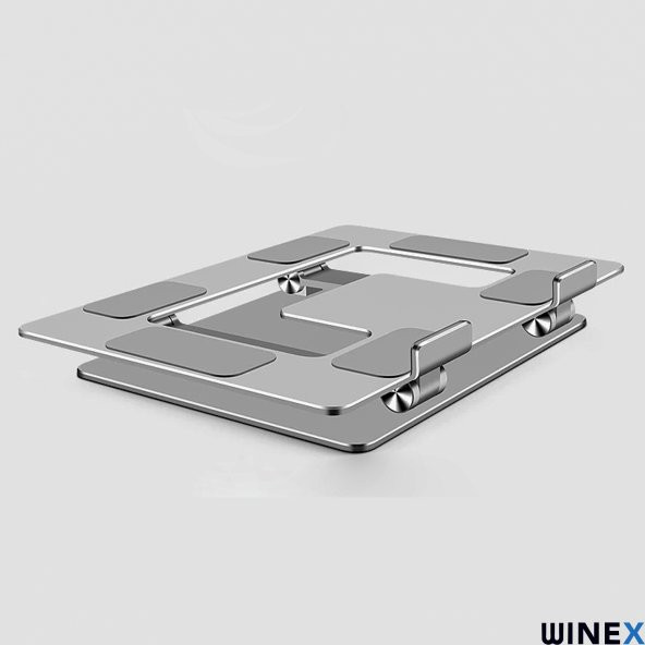 Winex Metal Ayarlanabilir Laptop, Tablet, Macbook, Matebook Yükseltici Katlanabilir Stand Tutucu Uzay Grisi - 3