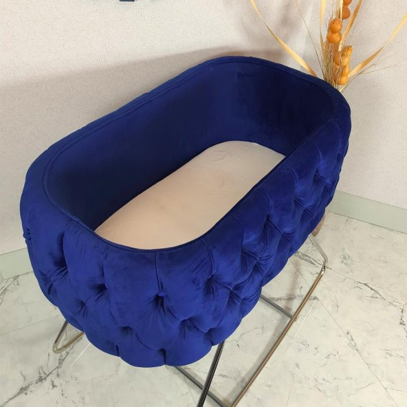 Markaawm Anne yanı Sallanır Beşik Metal Kapitone Sepet Beşik - 4