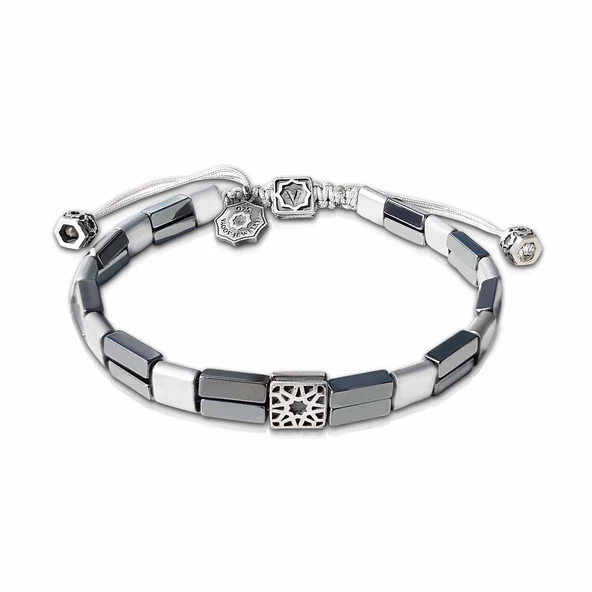 Hematit Taşlı 925 Ayar Gümüş Erkek Bileklik ürün görseli