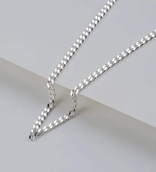 Vaoov 925 Ayar Gümüş Gurmet Zincir Kolye ürün görseli