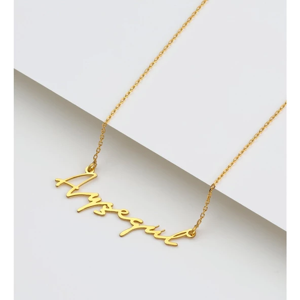 Vaoov 925 Ayar Gümüş El Yazılı Kişiye Özel Kolye ürün görseli 1