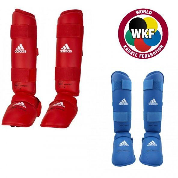 Adidas WKF Onaylı Karate Kaval Ayak Koruyucu Mavi - Kırmızı - 2