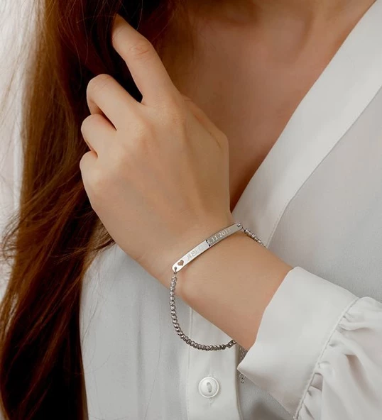 925 Ayar Gümüş İsimli Dorika Bileklik ürün görseli 1