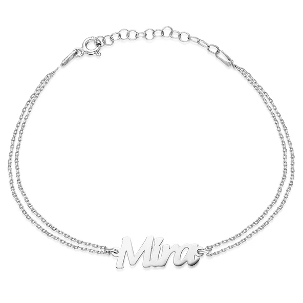 925 Ayar Gümüş Kişiye Özel İsimli Bileklik N11.3308 ürün görseli