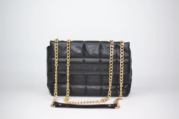 LİVA 2366 ZİNCİR KULP KAPİTONELİ KADIN OMUZ ÇANTASI LİVA - 2366 - SİYAH ürün görseli