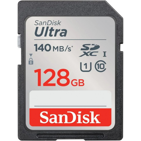 SanDisk Ultra 128GB 140MB/s SDHC/SDXC Class 10 UHS-I Hafıza Kartı SDSDUNB-128G-GN6IN