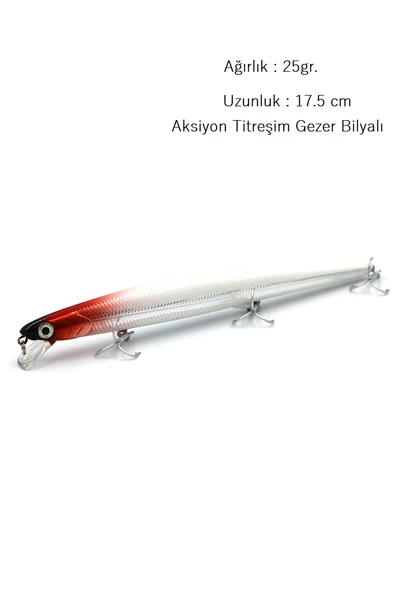 17.5cm 25 gr Rapala Lures Sahte yem Yapay Balık Yemi  Turna,Levrek,Lüfer Ailesi Suni Yem - 3