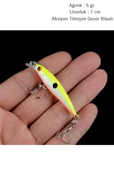 5Gr.Rapala Lures Suni Balık YemiTurnaLevrek Lüfer Ailesi Çinekop,Rapala Yapay BalıkYemi Lrf Yem - 2