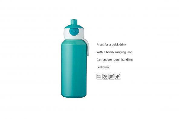 Mepal Drinking Bottle Pop-Up Campus İçecek Şişesi 400 Ml - Jungle - 2