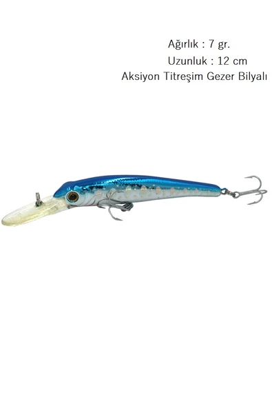 Rapala Lures Suni Yem Turna Levrek Rapala LüferAilesi JigYem Yapay Yem 7 Gr.12cm Gümüş - 4
