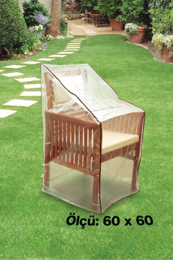 Bahçe Sandalye Koltuk Koruma Örtüsü Yağmur Toz Koruma 60 x 60 x 110 cm